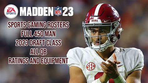 Madden 23 2023 draft class ratings - 2024 Draft Class M24. If any of you guys need a complete 2024 Draft Class for your Franchises (rounds 1-7 all real players) DM if you have any questions. Draft class importer is broken. Any class you import all the players end up …
